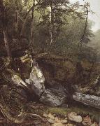 Asher Brown Durand Study from Nature rocks and trees in the Catskills oil on canvas